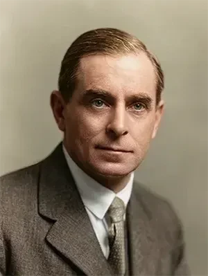 Portrait of the British artist Herbert Ashwin Budd (1881–1950), renowned painter and London Transport poster designer.