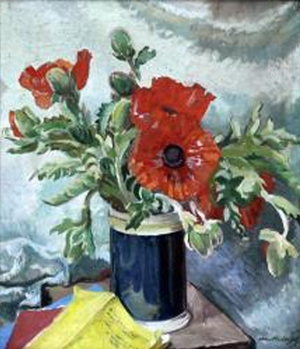 Poppies in a Vase by Helen Margaret Mackenzie